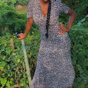 Polka-Dot Maxi Dress